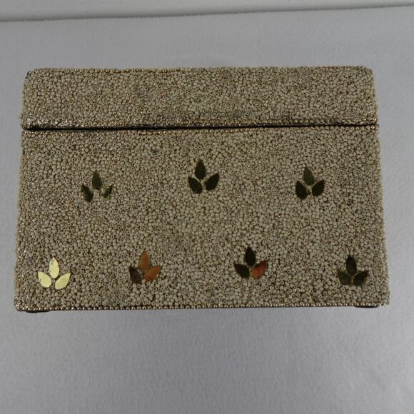 Beaded Wood Jewelry Storage Trinket Box Handcrafted Parrots Bird Theme - Picture 5 of 13